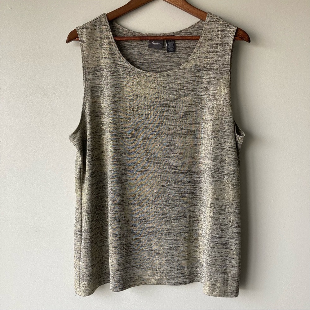 Chico’s Travelers Size 3 Gold Tank Top Blouse‎ XL